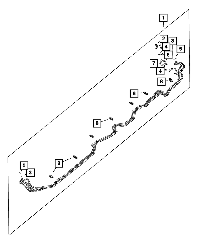 68415443AF - : A/c &amp; Heater Underbody Line for Mopar Image