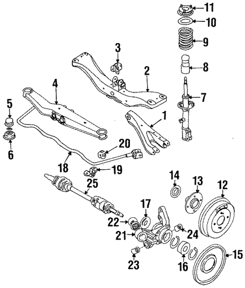 Carrier & Components for 1989 Nissan Stanza #0