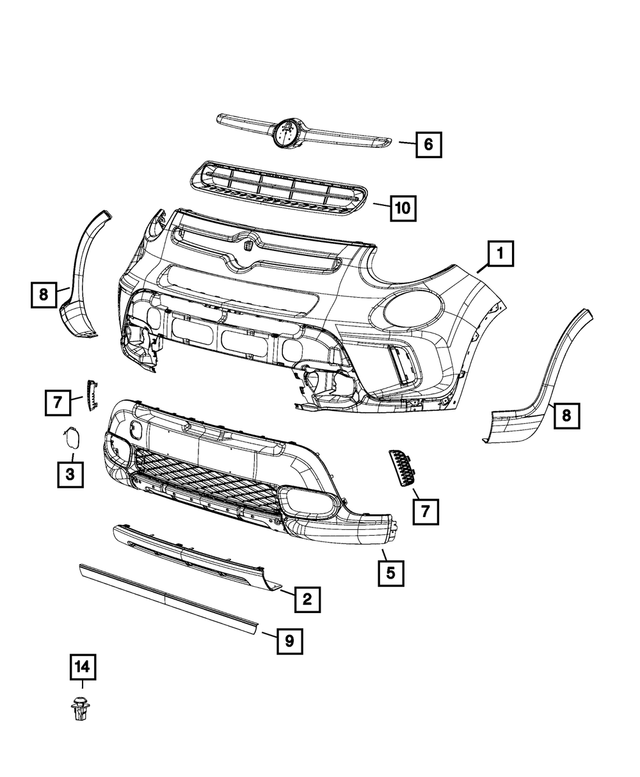 5RJ53TZZAA - : Wheel Flare Molding, Right for Mopar Image