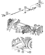 68146234AA - Brakes: Parking Brake Extension Cable for Ram: 1500, 1500 Classic Image