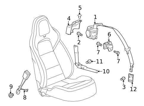 Seat Belt for 2015 Chevrolet Corvette #0