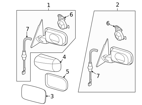 Outside Mirrors for 2001 BMW 325xi #0