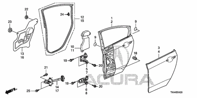 Rear Door Panels for 2011 Acura TL #0