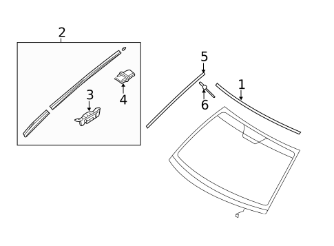 Reveal Moldings for 2015 Hyundai Sonata #1