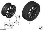 36116891824 - : Light Alloy Rim, Black for Mini Image
