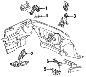 F23Z6038A - Engine: Mount for Ford Image