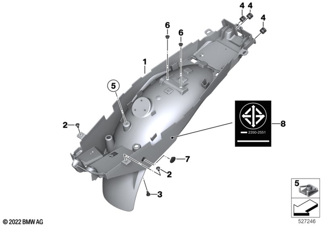 46621542262 - : Rear Wheel Cover for BMW-Motorrad Image