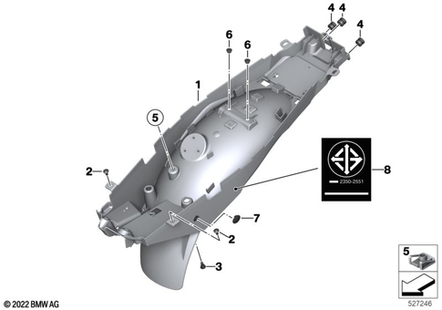 Rear Wheel Cover, License Plate Bracket for 2018 BMW-Motorrad R 1250 GS #1