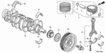 13020RBBA00 - Engine: PISTON SET B (STD) for Acura Image