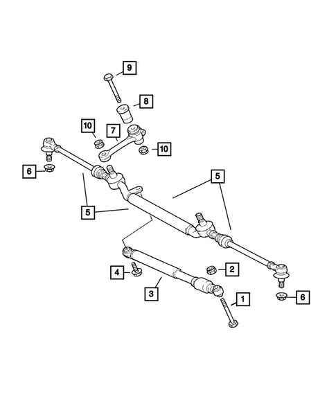 Steering Linkage, and Steering Shock for 2008 Chrysler Crossfire #1