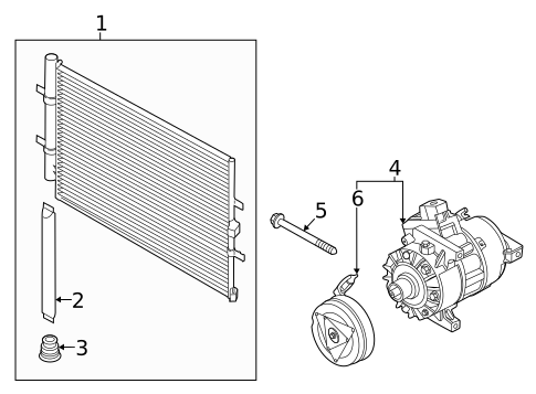 A/C Condenser & Evaporator for 2022 Ford Transit-350 #0