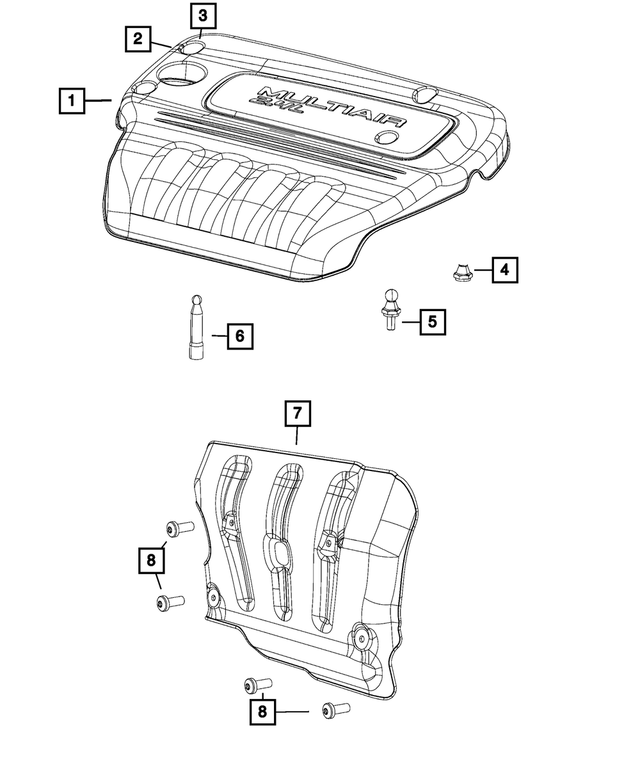 68272926AA - 2.4L I4 Gas; Engine: Engine Cover for Mopar Image