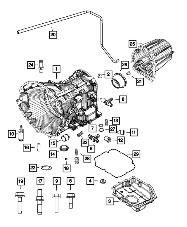 « 6101331 – Automatic Transaxle 4 Speed : Tête Hexagonale Boulon Et Rondelle Conique pour Mopar Image »