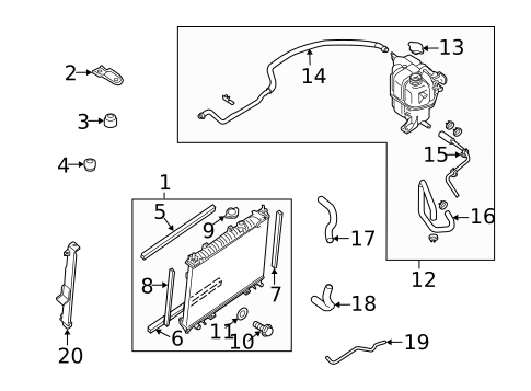 Radiator & Components for 2009 Nissan Pathfinder #0