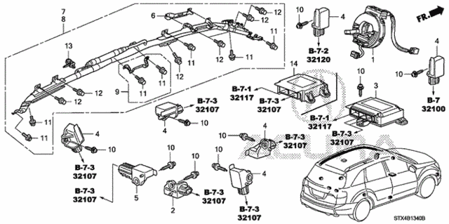 SRS Unit for 2012 Acura MDX #0