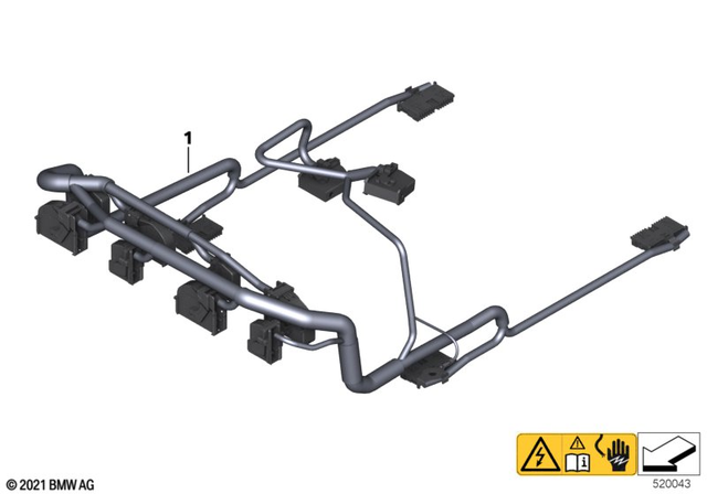 61121670058 - General Electrical System: Cable Harness - 12V for BMW-Motorrad Image