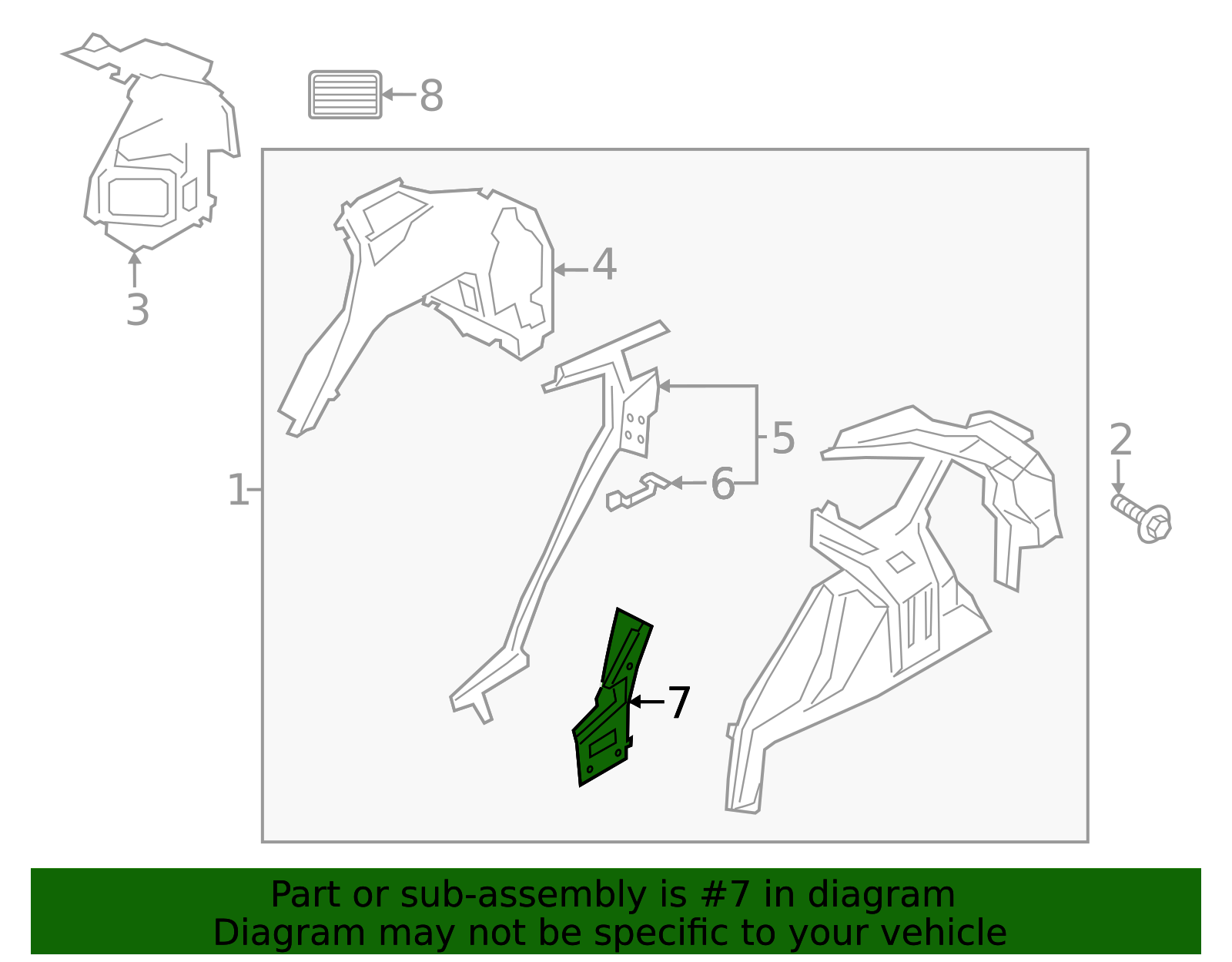 2020-2025 Ford Escape Filler Panel lj6z78278d73a | TascaParts.com