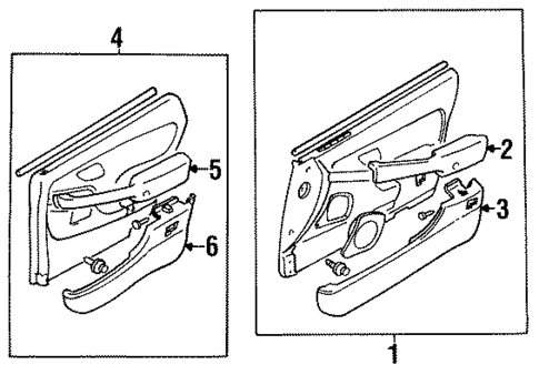 Rear Door Trim for 1994 Mitsubishi Diamante #0
