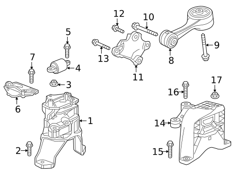 Engine & Trans Mounting for 2019 Honda Insight #0