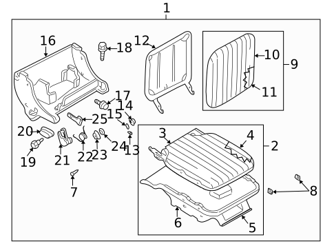 Front Seat Components for 2000 Nissan Frontier #4