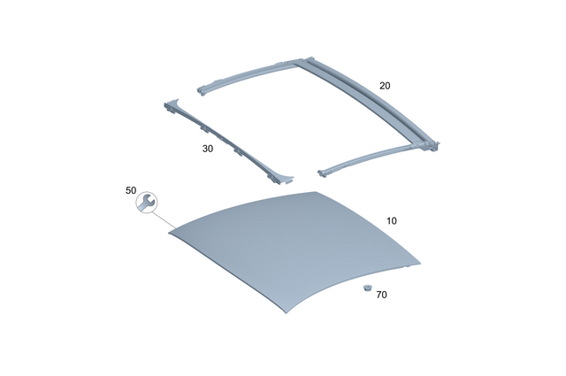 1927870000 - : Pane, Panoramic Roof for Mercedes-Benz Image