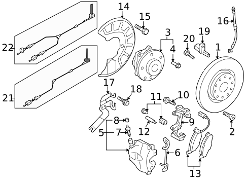 Rear Brakes for 2017 Volkswagen Tiguan Limited #3