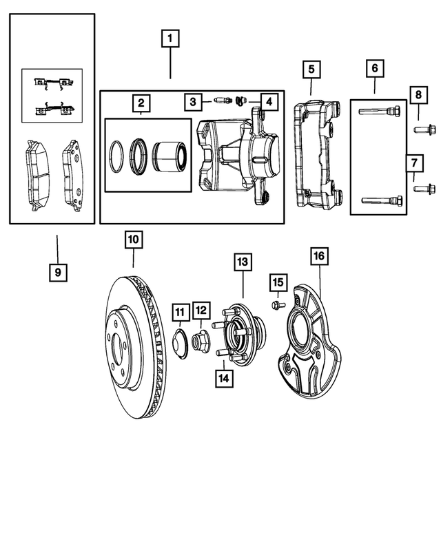 R5142557AB - Brakes: Disc Brake Caliper Assembly, Remanufactured, Left for Mopar Image