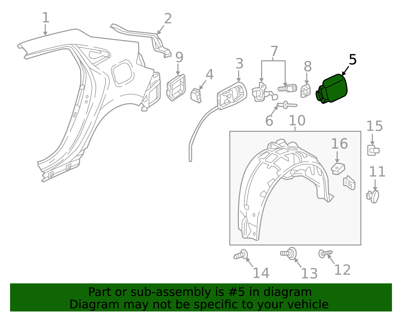 Fuel Filler Door 63910-TGG-A00ZZ | hondapartswd