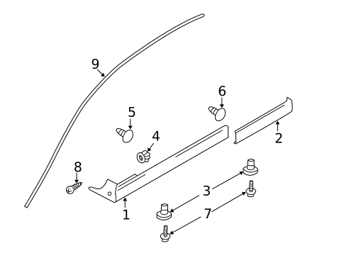 Exterior Trim - Pillars for 2003 Nissan Altima #0