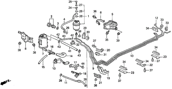 Fuel Pipe ('95) for 1995 Honda Civic del Sol #0