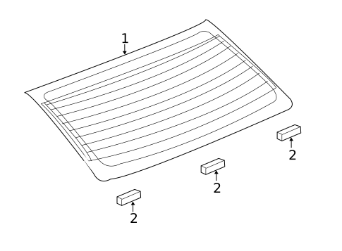 Glass & Hardware - Back for 2007 Chrysler Sebring #0
