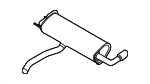 LR052129 - : Muffler W/Tailpipe for Land-Rover Image