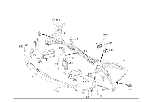 Front Reinforcement and Radiator Support for 2012 Mercedes-Benz GLK350 #0