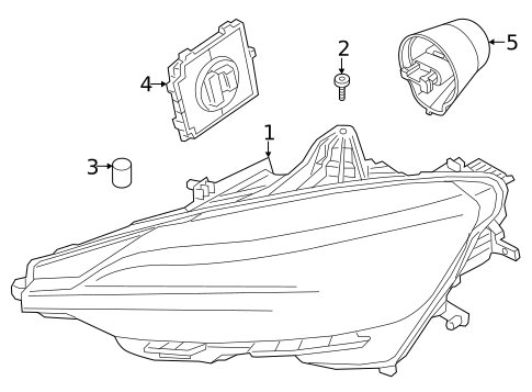 Headlamp Components for 2019 Volvo XC40 #1