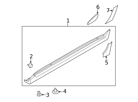 Exterior Trim - Pillars for 2010 Subaru Impreza #0
