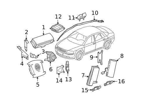Air Bag Components for 2006 Volkswagen Phaeton #0