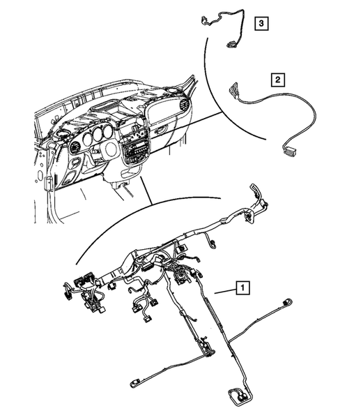 Wiring-Instrument Panel for 2005 Chrysler PT Cruiser #0