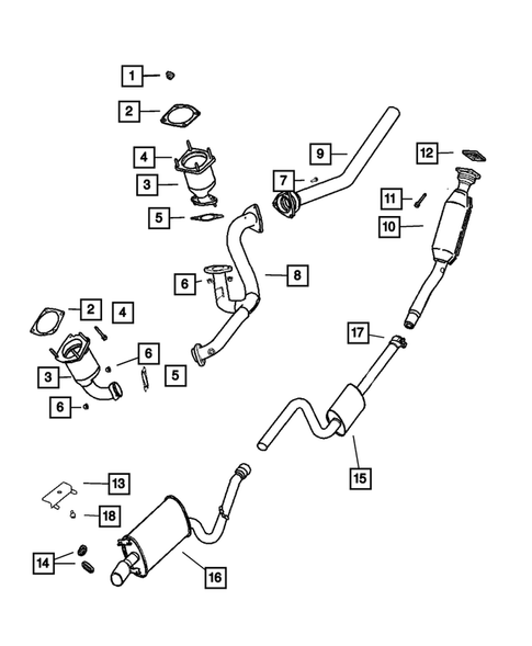 Exhaust System for 2006 Chrysler Sebring #0