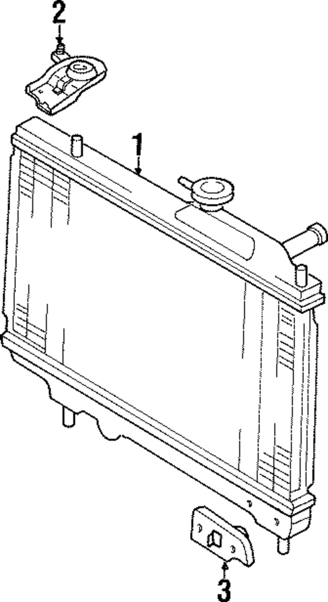 B36615230 - Cooling System: Radiator Assembly Lower Bracket for Mazda Image
