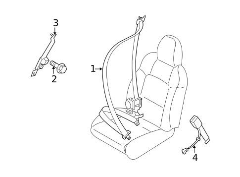 Seat Belt for 2009 Subaru Legacy #0