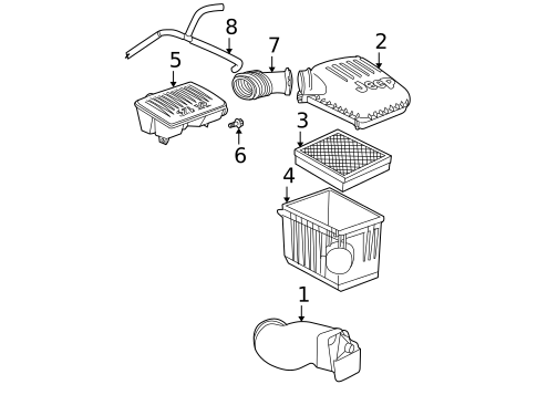 Air Inlet for 2002 Jeep Grand Cherokee #1