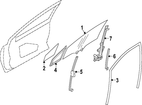 Glass - Front Door for 2024 Subaru Impreza #0