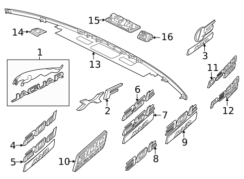 Exterior Trim - Trunk for 2017 Jaguar XF #0