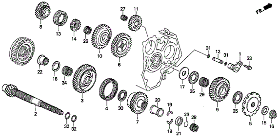 AT Countershaft (1) for 1997 Acura CL #0