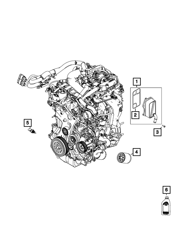 4893770AD - Engine: Engine Oil Cooler for Mopar Image