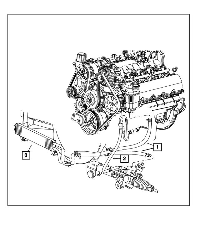 68111673AB - Steering: Power Steering Pressure Hose for Mopar Image