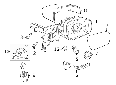 Outside Mirrors for 2023 Land Rover Discovery #0