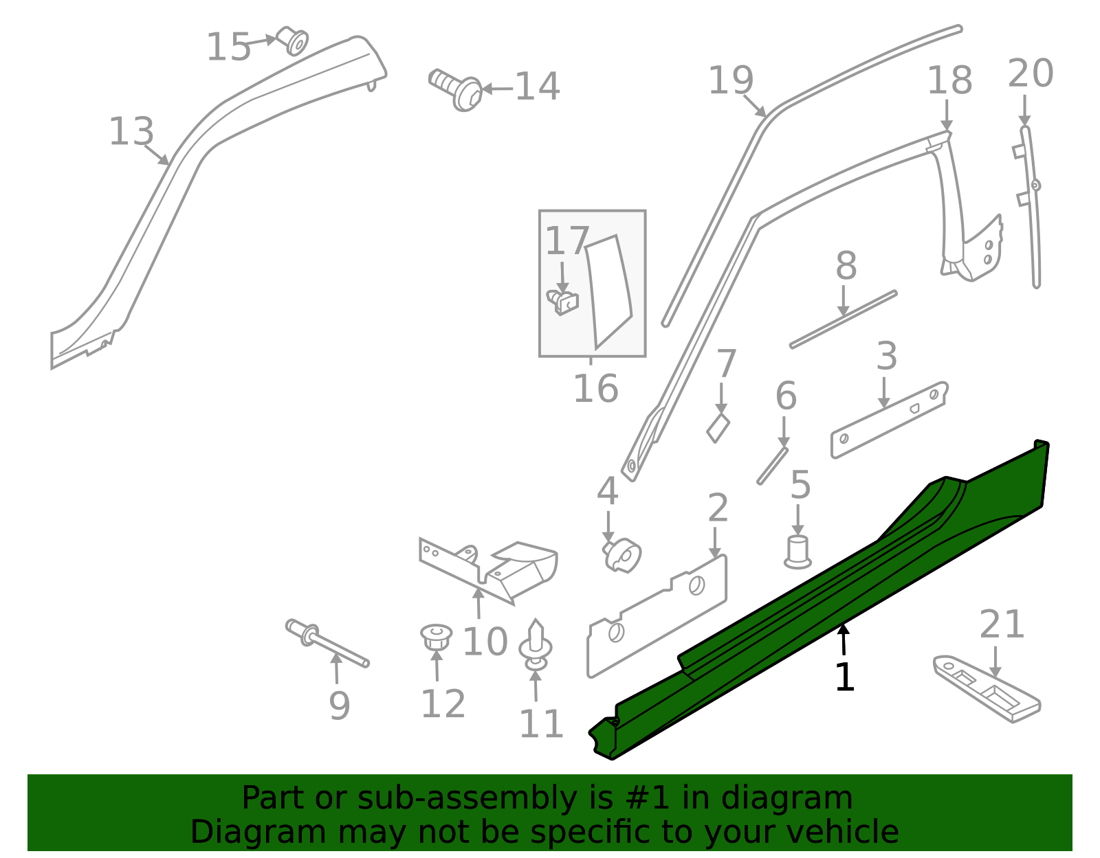 2023-2025 Nissan Z Rocker Panel Guard 76853-6GP0H | Nissan Parts Plus