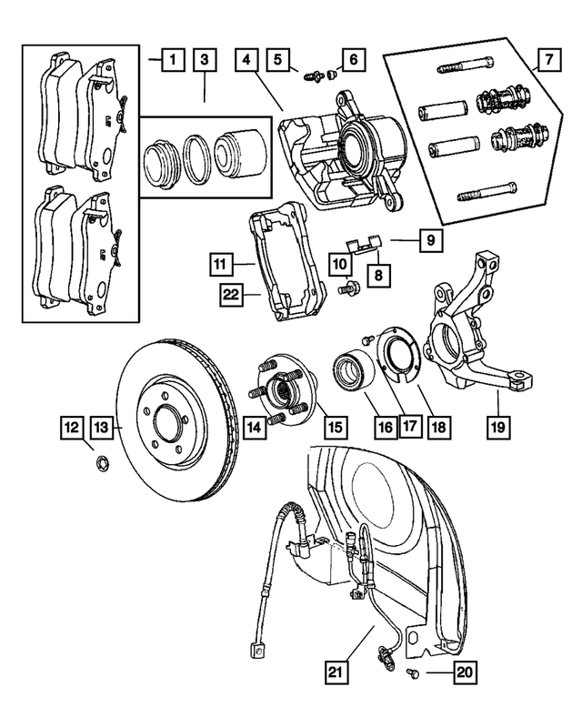 5086364AB - : Disc Brake Pad Kit for Mopar Image