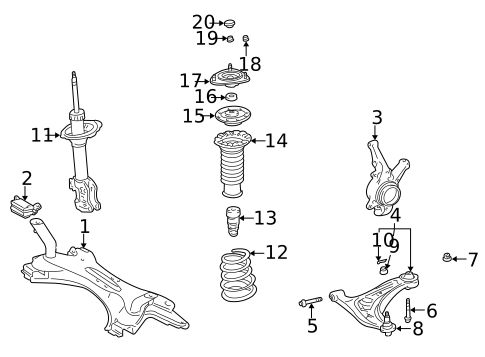 Suspension Components for 2002 Toyota Echo #0